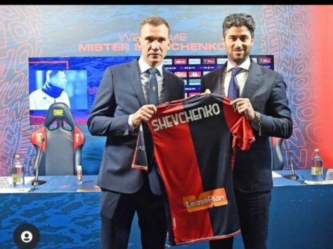 Andriy Shevchenko - is the new head coach of Genoa