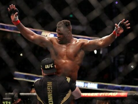 Francis Ngannou defeated Cyril Gan in the heavyweight division